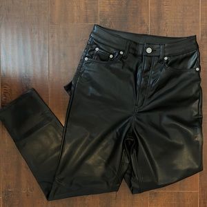 H&M faux leather pants